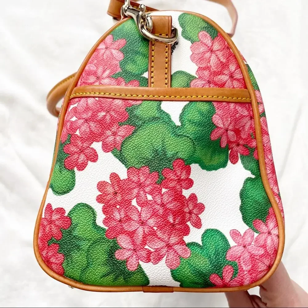 Dooney & Bourke hydrangea satchel crossbody floral bag purse
